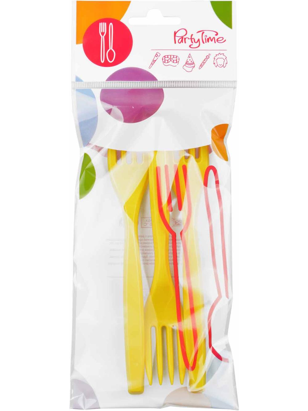 Widelce plastikowe w soczystych kolorach (6 szt.)