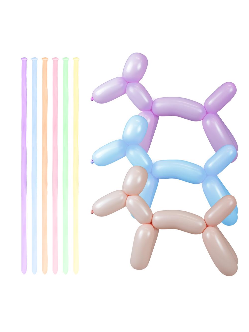 Balony do modelowania - pastelowe makaroniki (15 szt.)