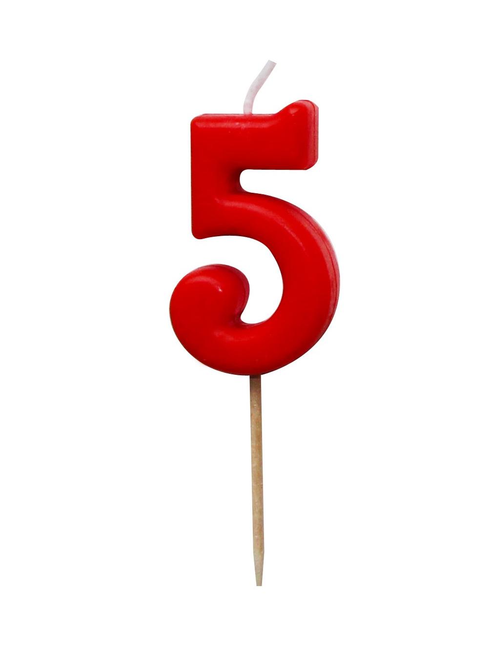 Świeczka kolorowa na szpilce nr 5