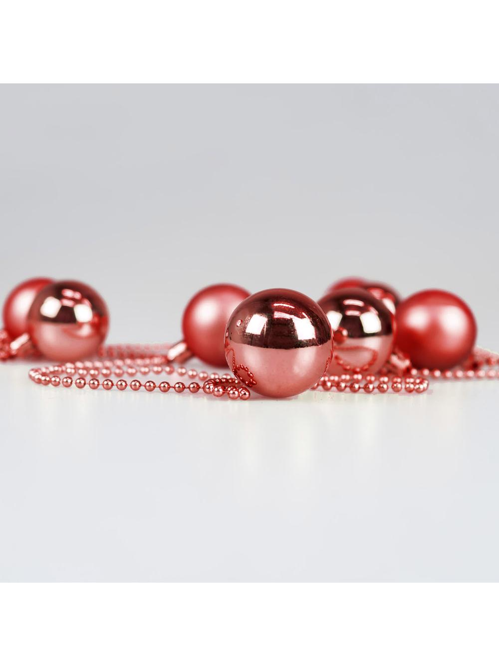 Bombki na łańcuchu - czerwone