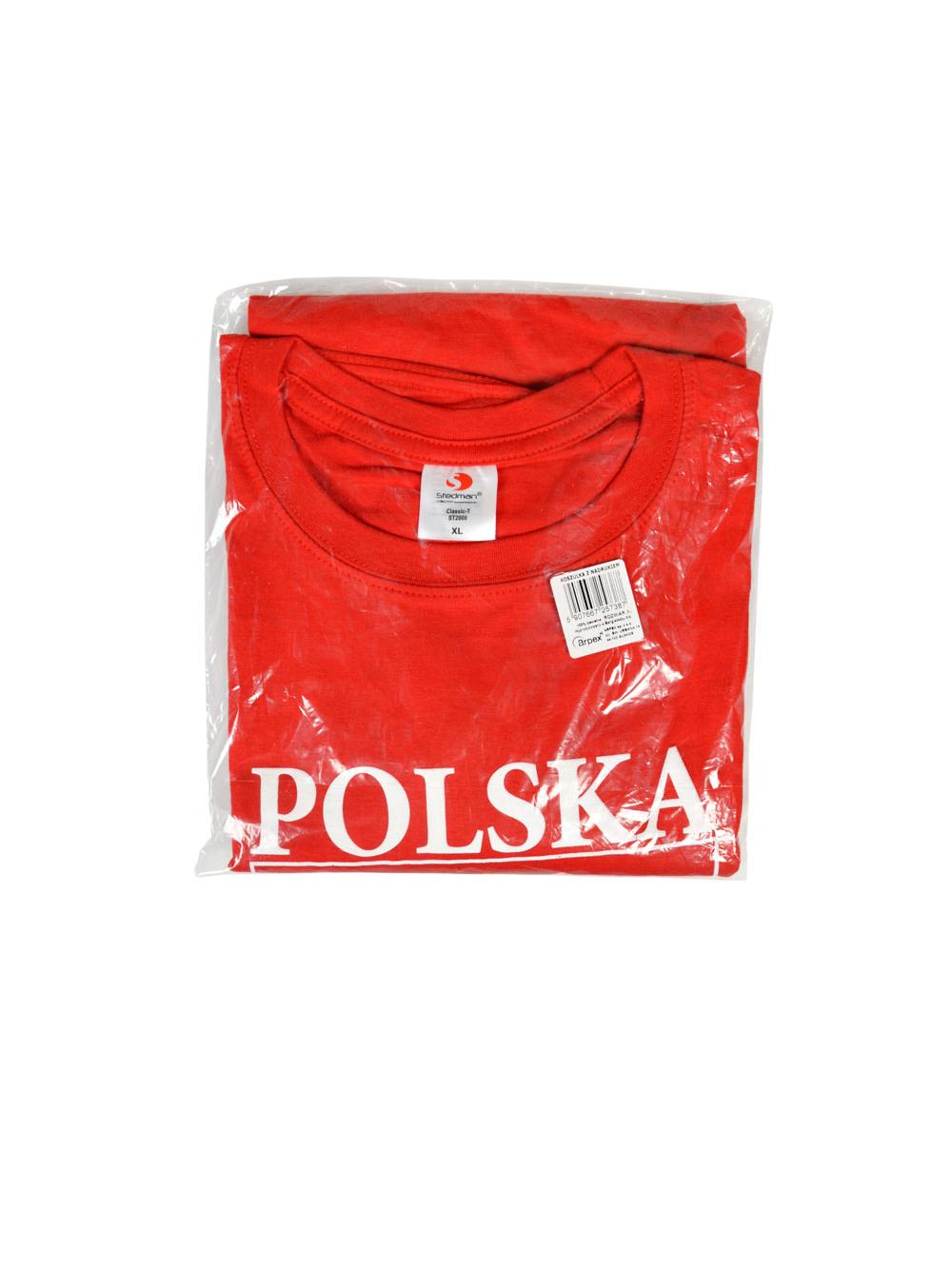 Koszulka z nadrukiem "Biało-Czerwoni" czerwona - rozmiar XL