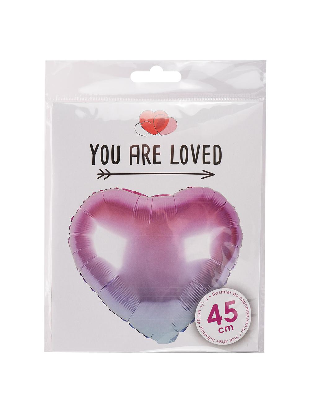 Balon foliowy ombre - serce