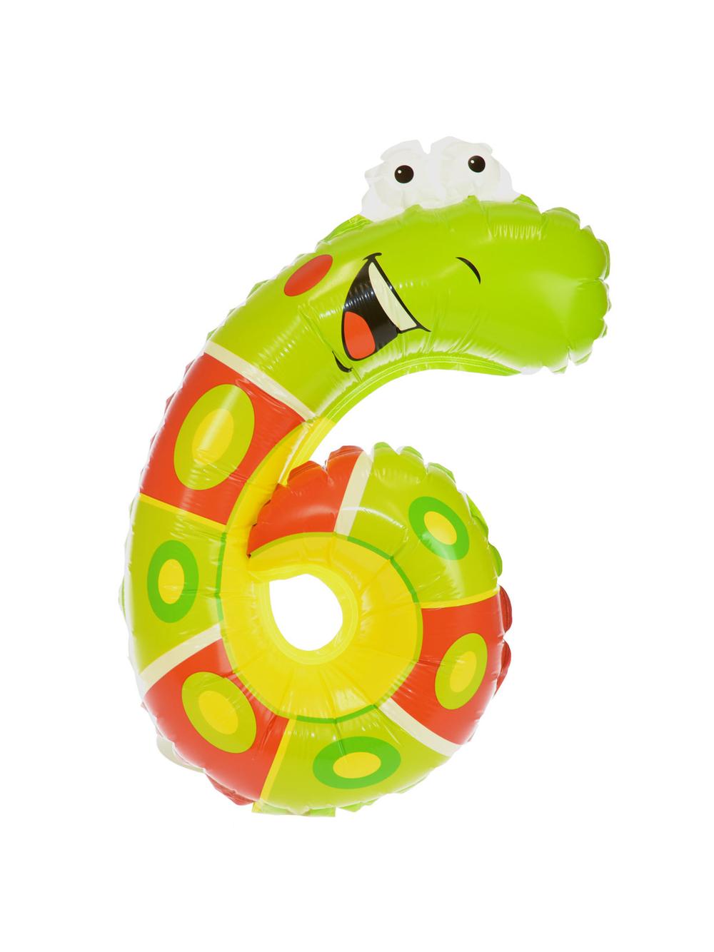 Balon foliowy cyferka zwierzątko nr 6