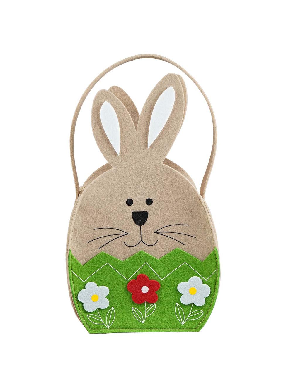 Koszyczek filcowy duży - wesoły zajączek