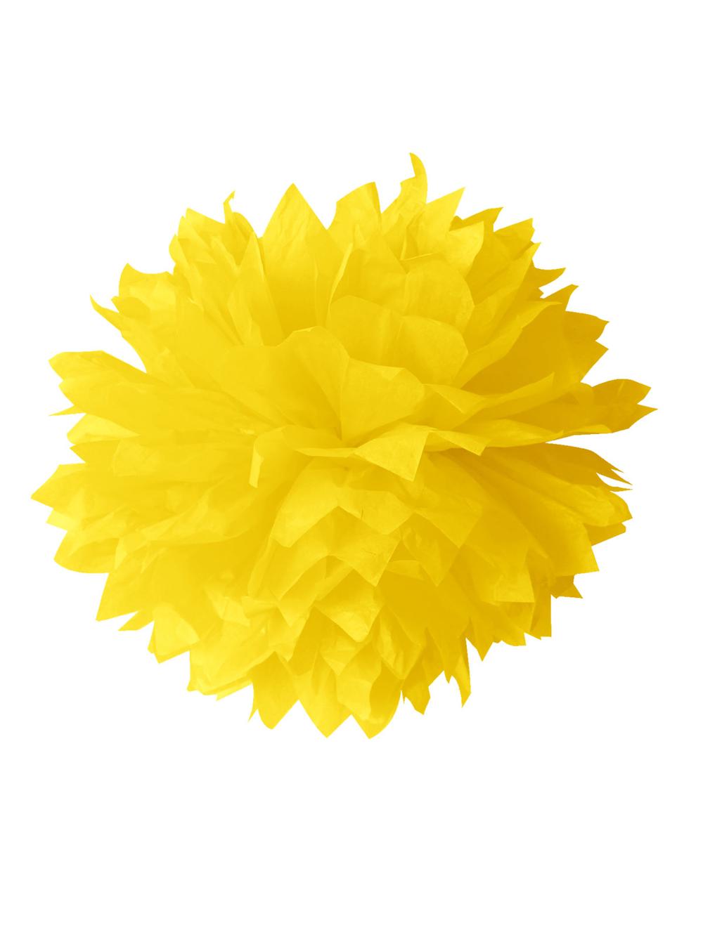 Pompony dekoracyjne (3 szt.) żółte