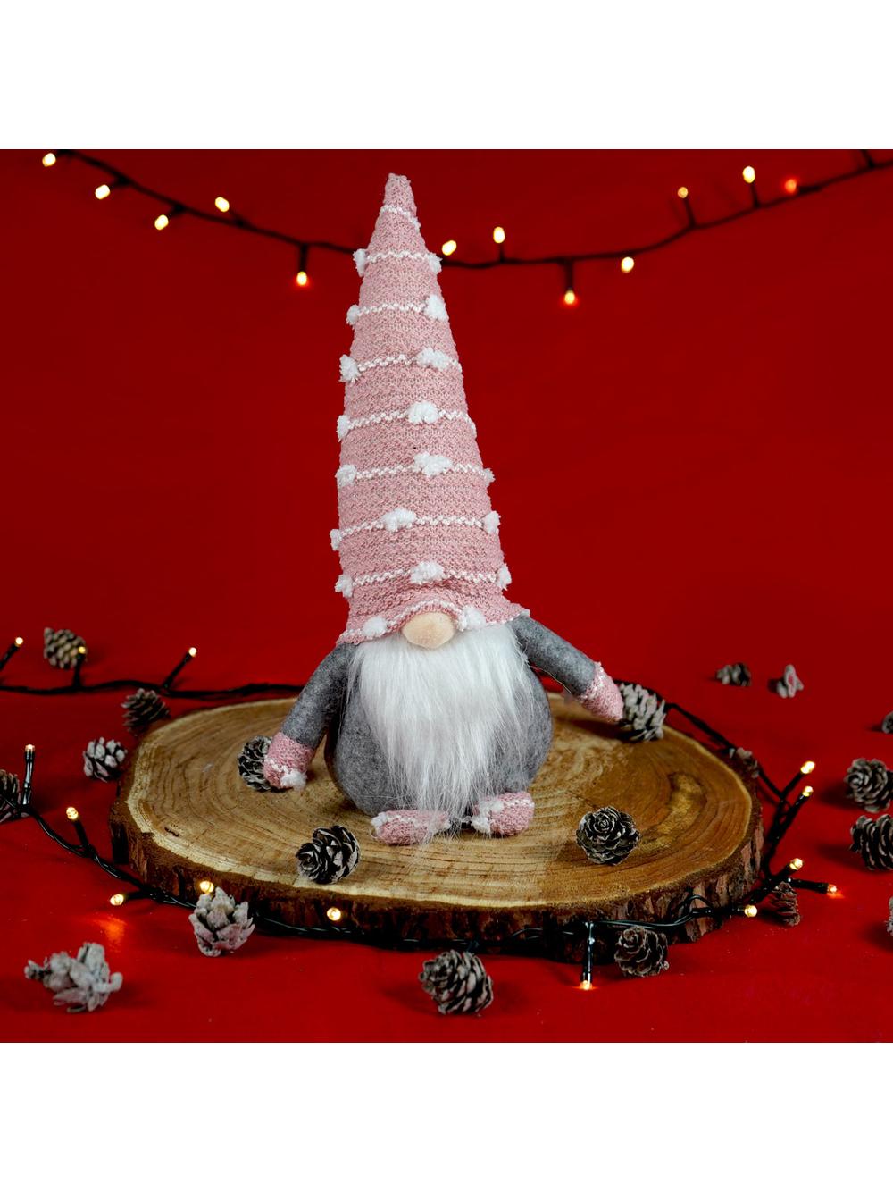 Skrzat z czapką w kropki - różowy