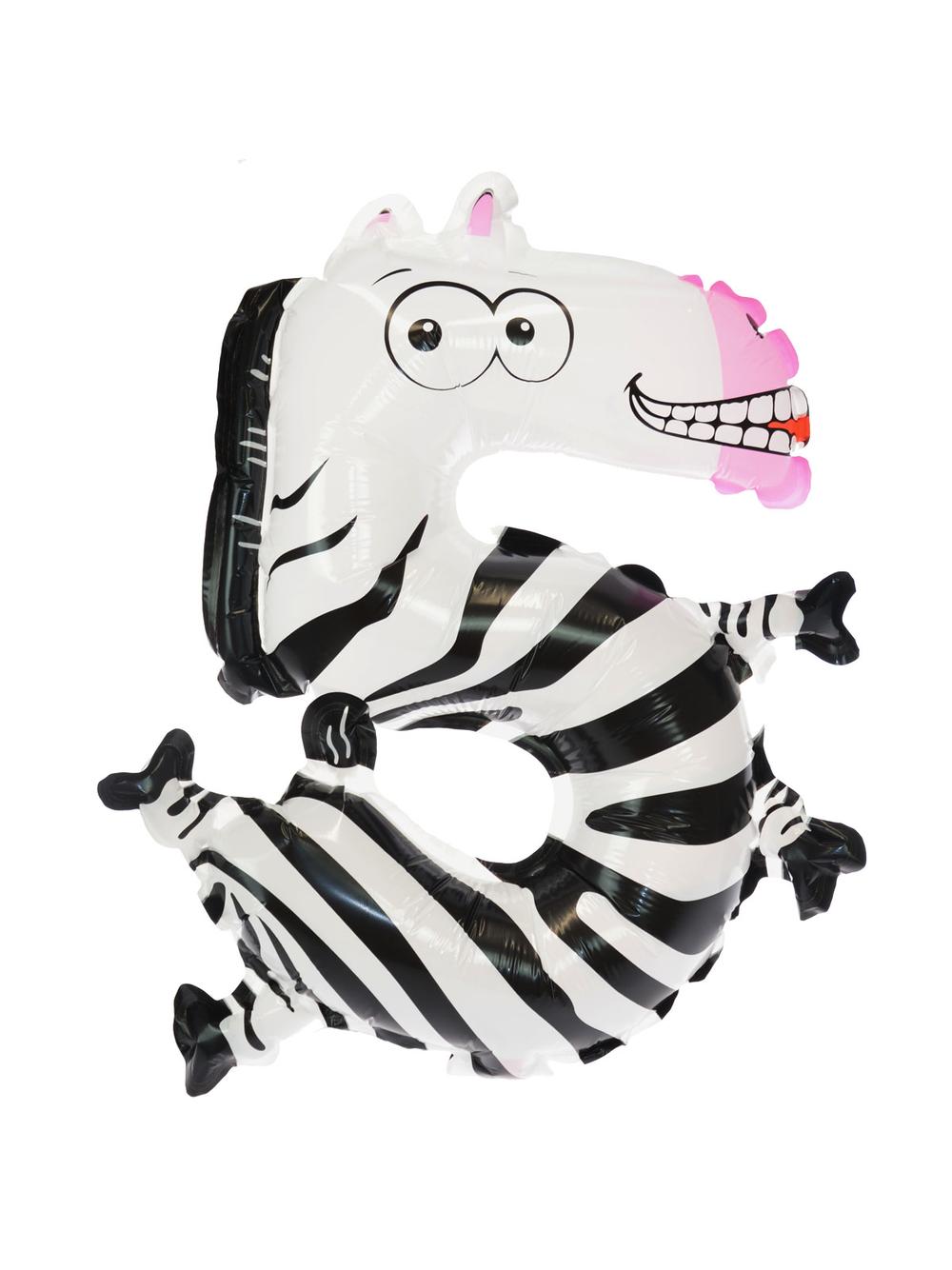 Balon foliowy cyferka zwierzątko nr 5