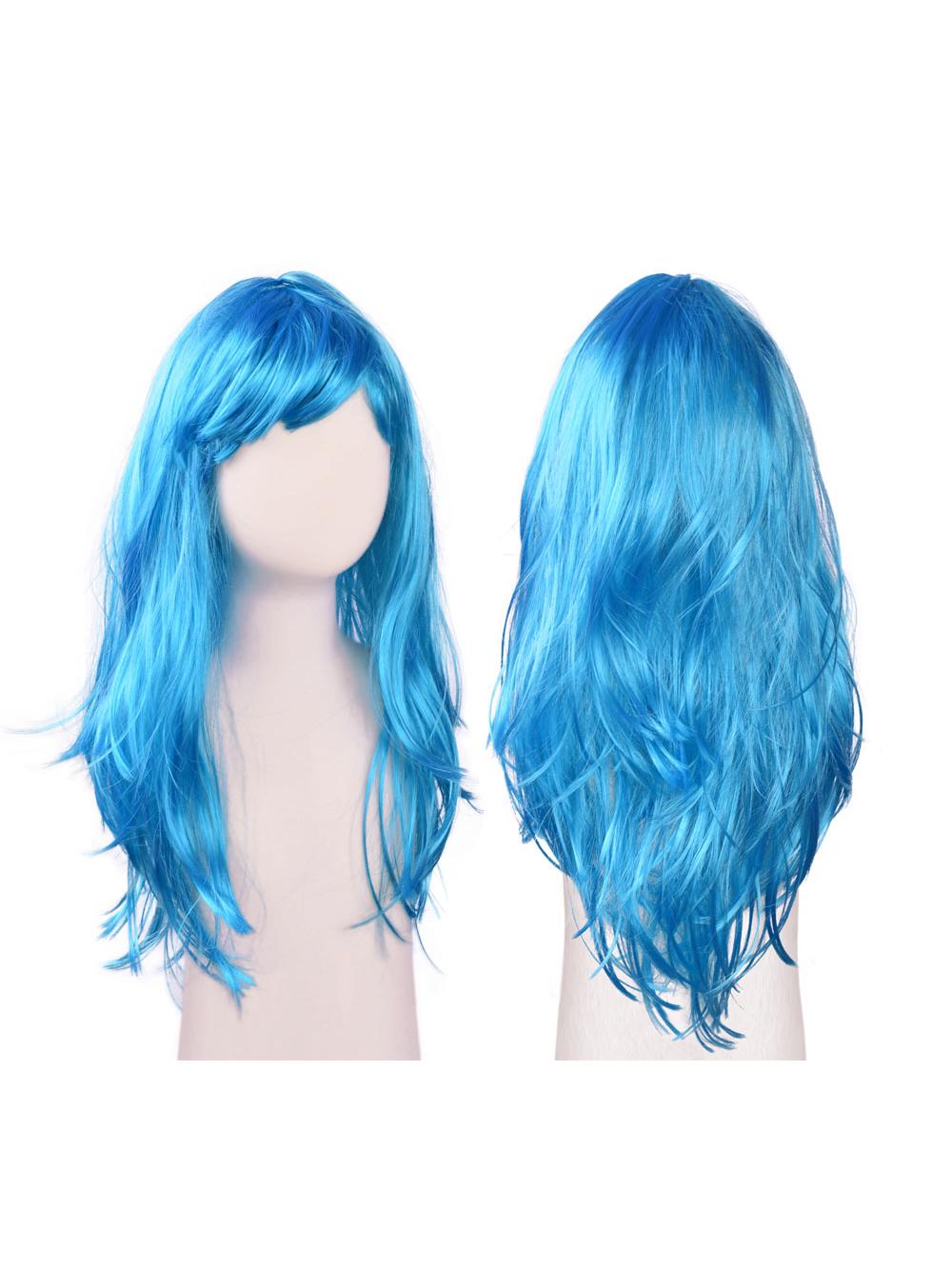 Peruka długowłosa niebieska