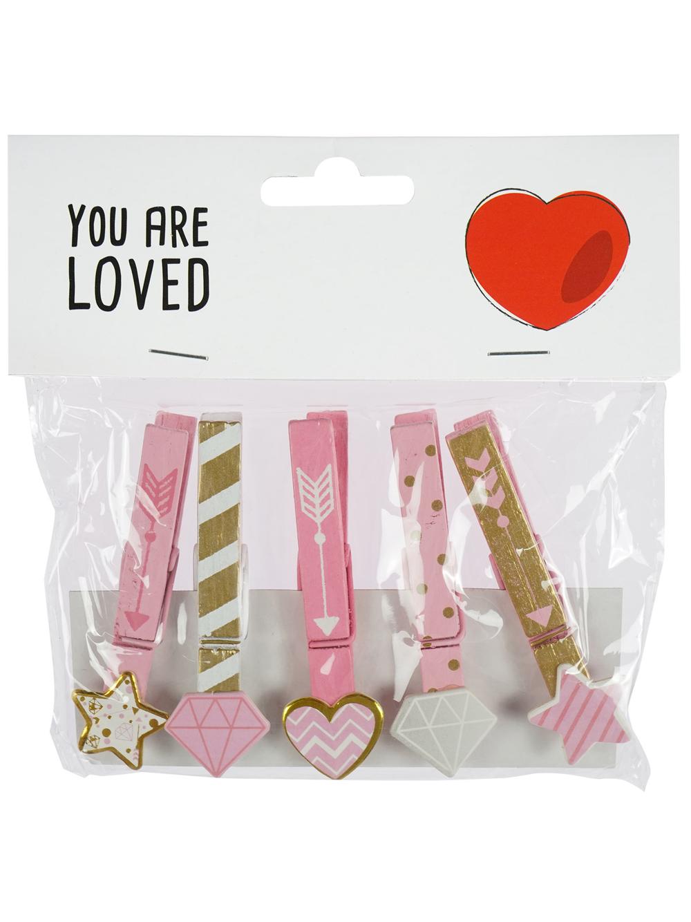 Klamerki serduszka (5 szt.)