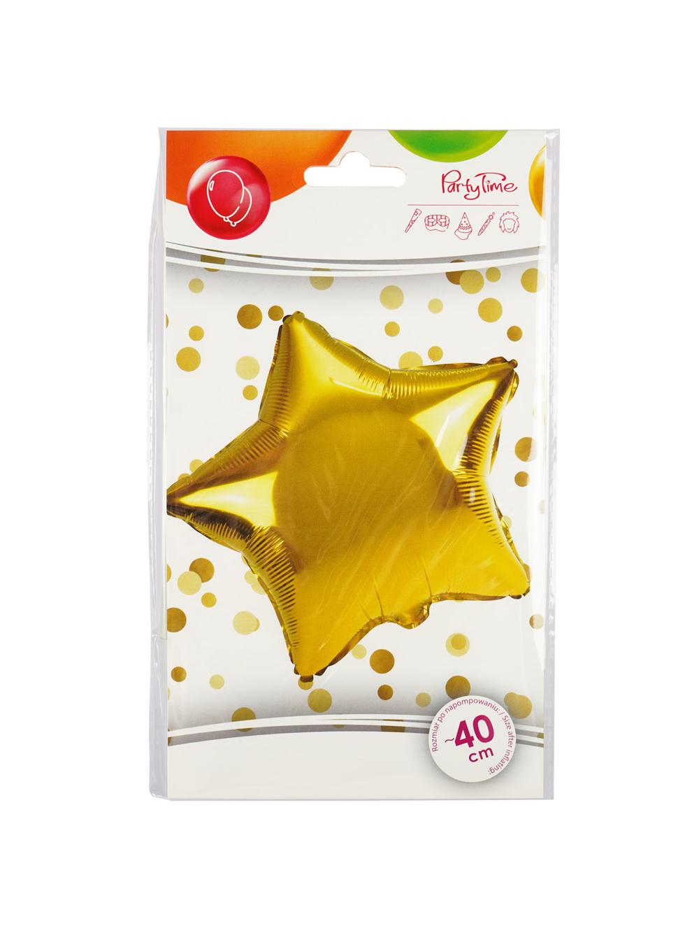 Balon foliowy gwiazda złoty