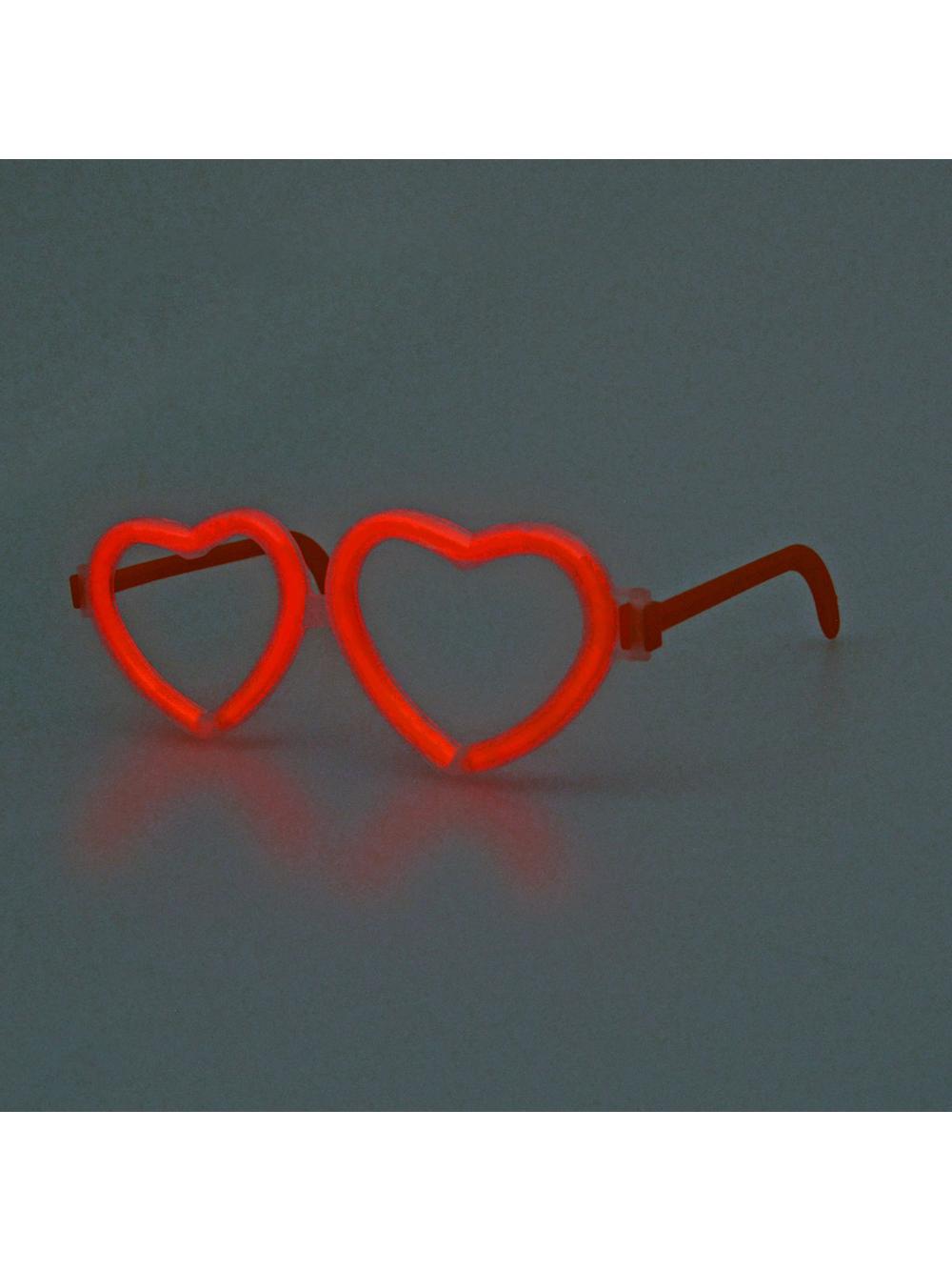 Okulary serca Glow stick