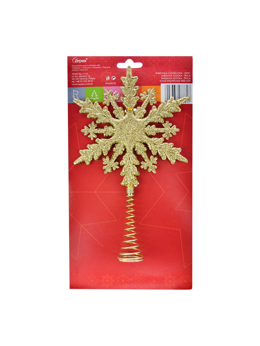 Śnieżynka choinkowa - szpic złota