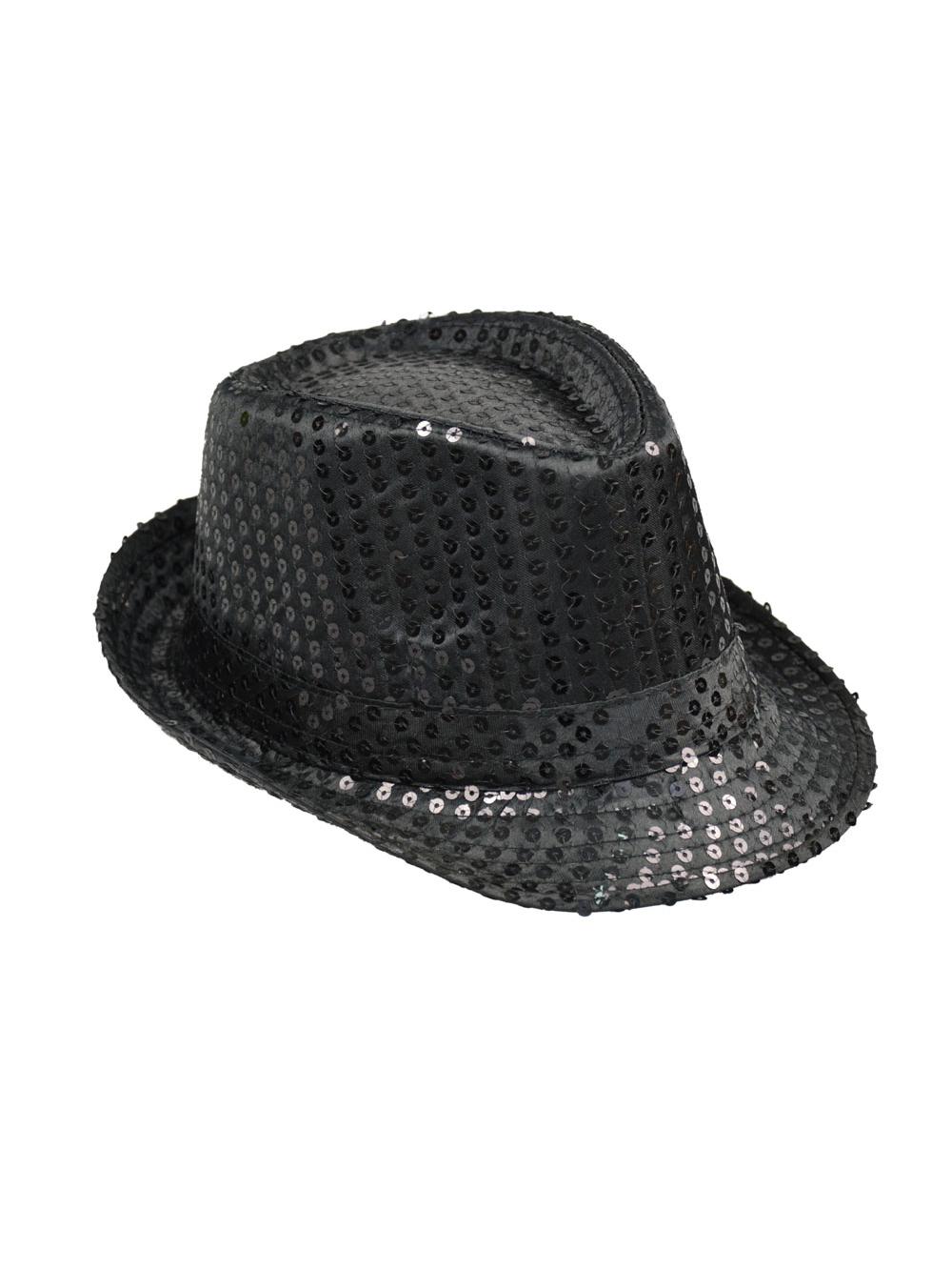 Kapelusz cekiny czarny