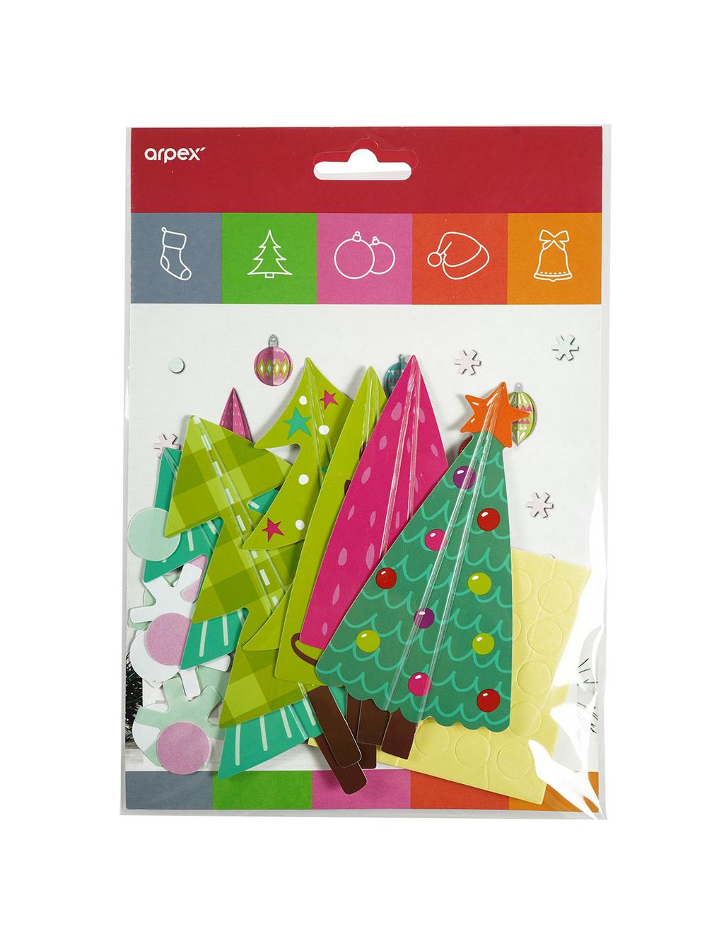 Świąteczne naklejki dekoracyjne 3D (24 szt.)