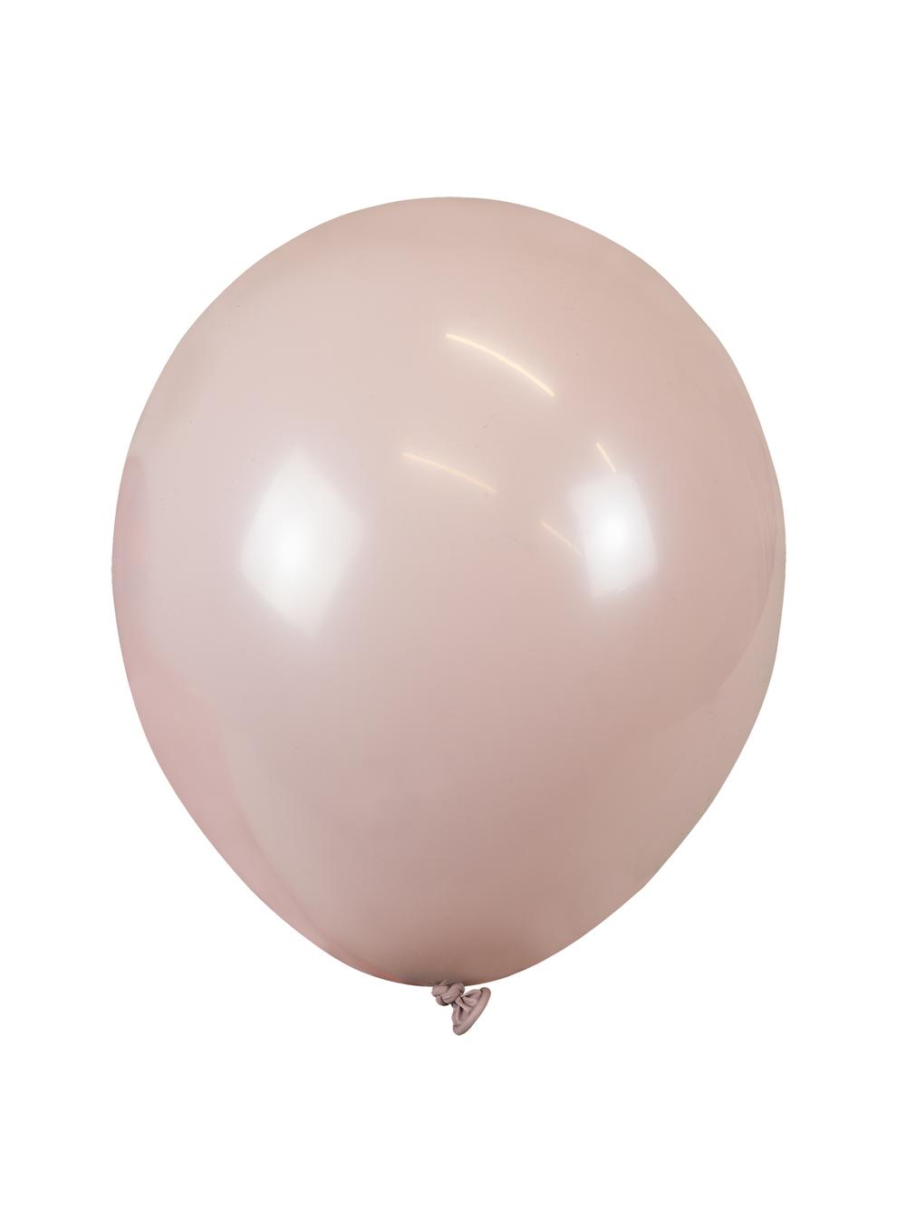 Balony pastelowe jednokolorowe zgaszony róż (10 szt.)