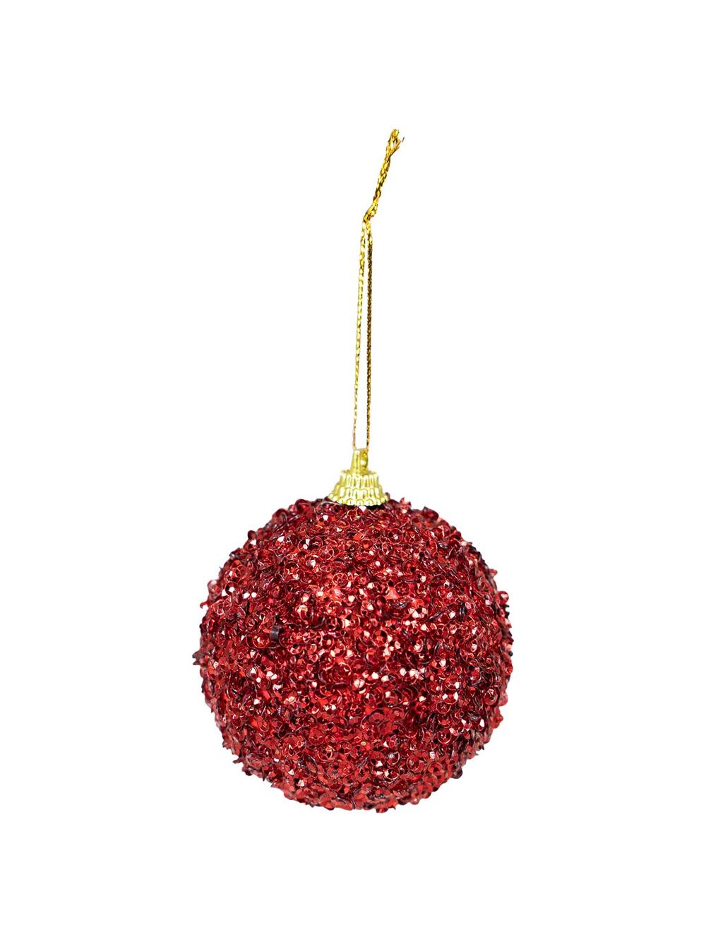 Bombki błyszczące (2 szt.) - czerwone