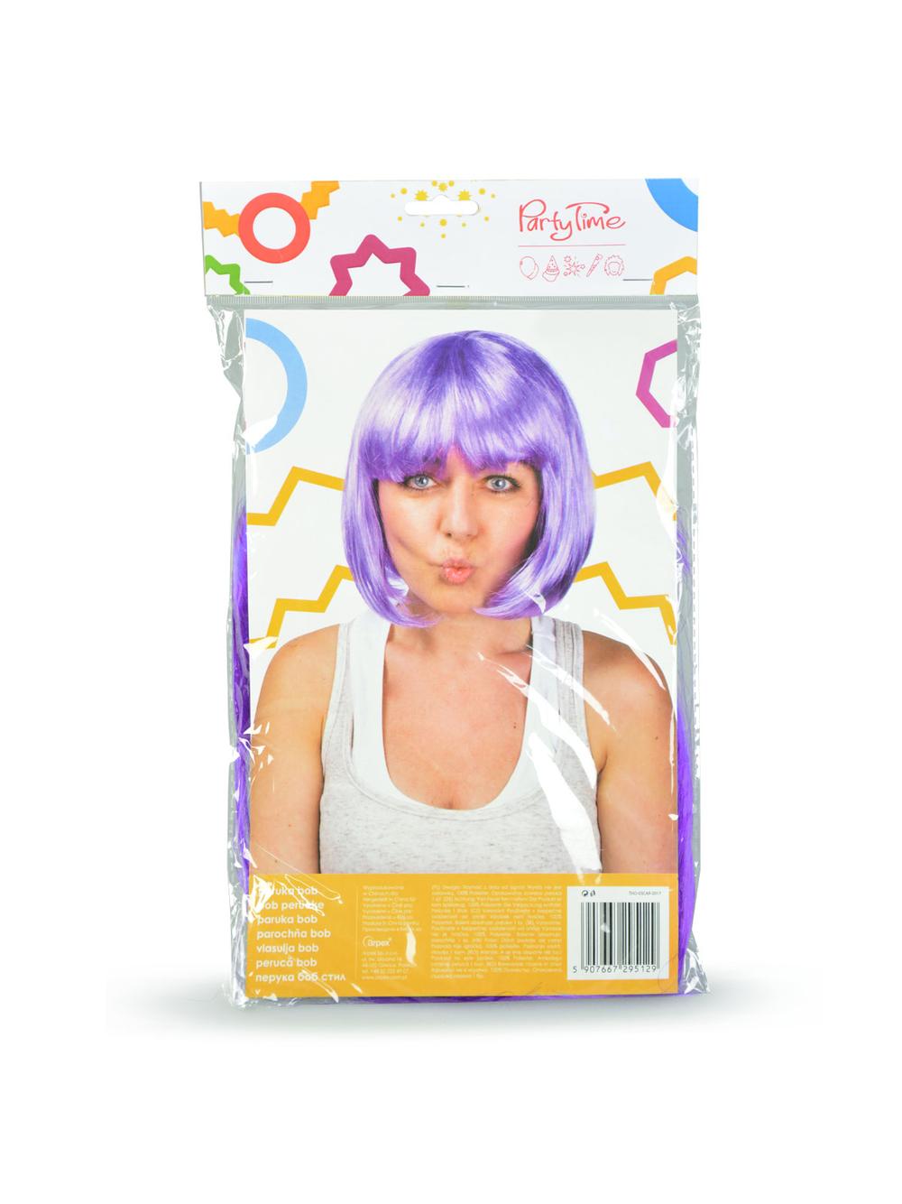 Peruka bob fioletowa