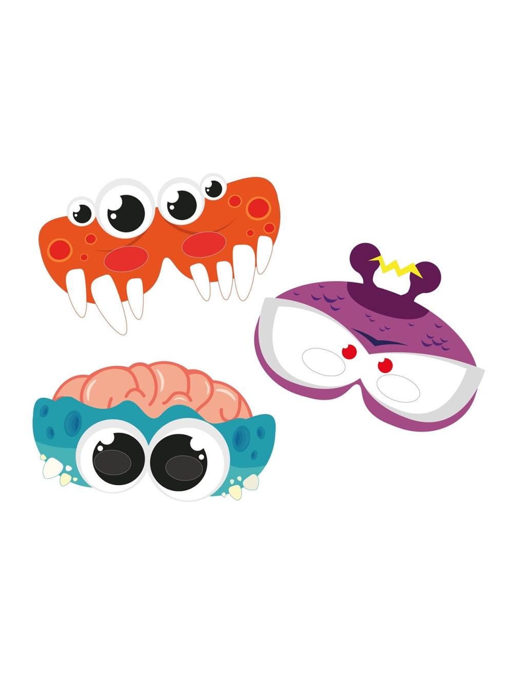 Maski Monster party (3 szt.)