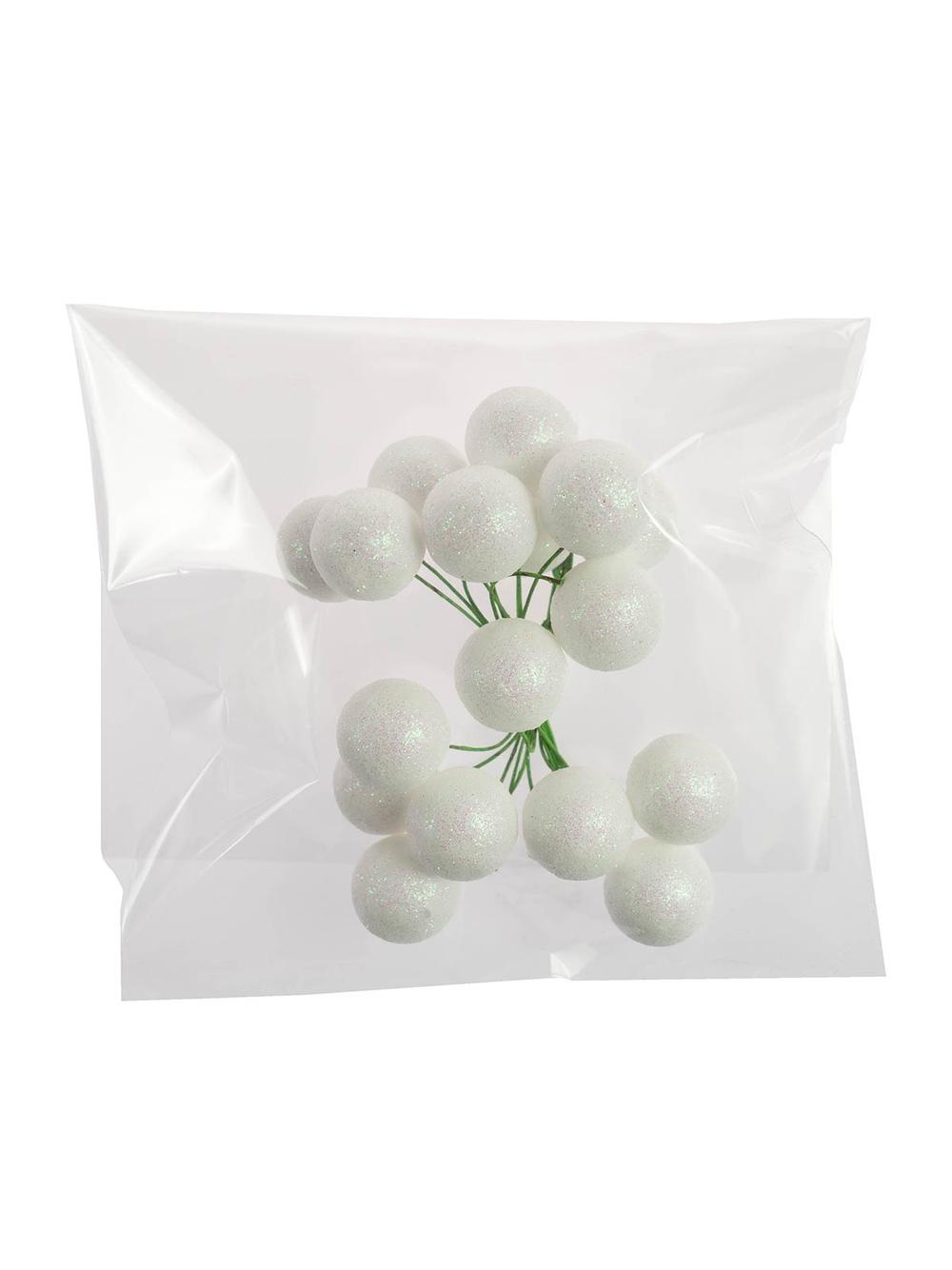 Brokatowe owoce do kompozycji zrób to sam białe