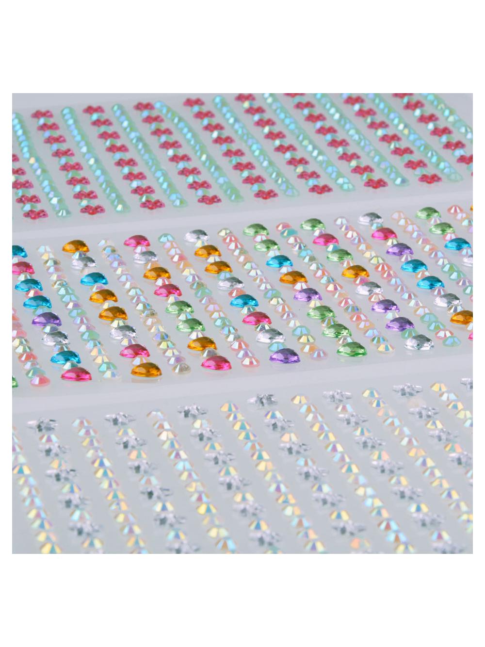 Samoprzylepne kryształki dekoracyjne