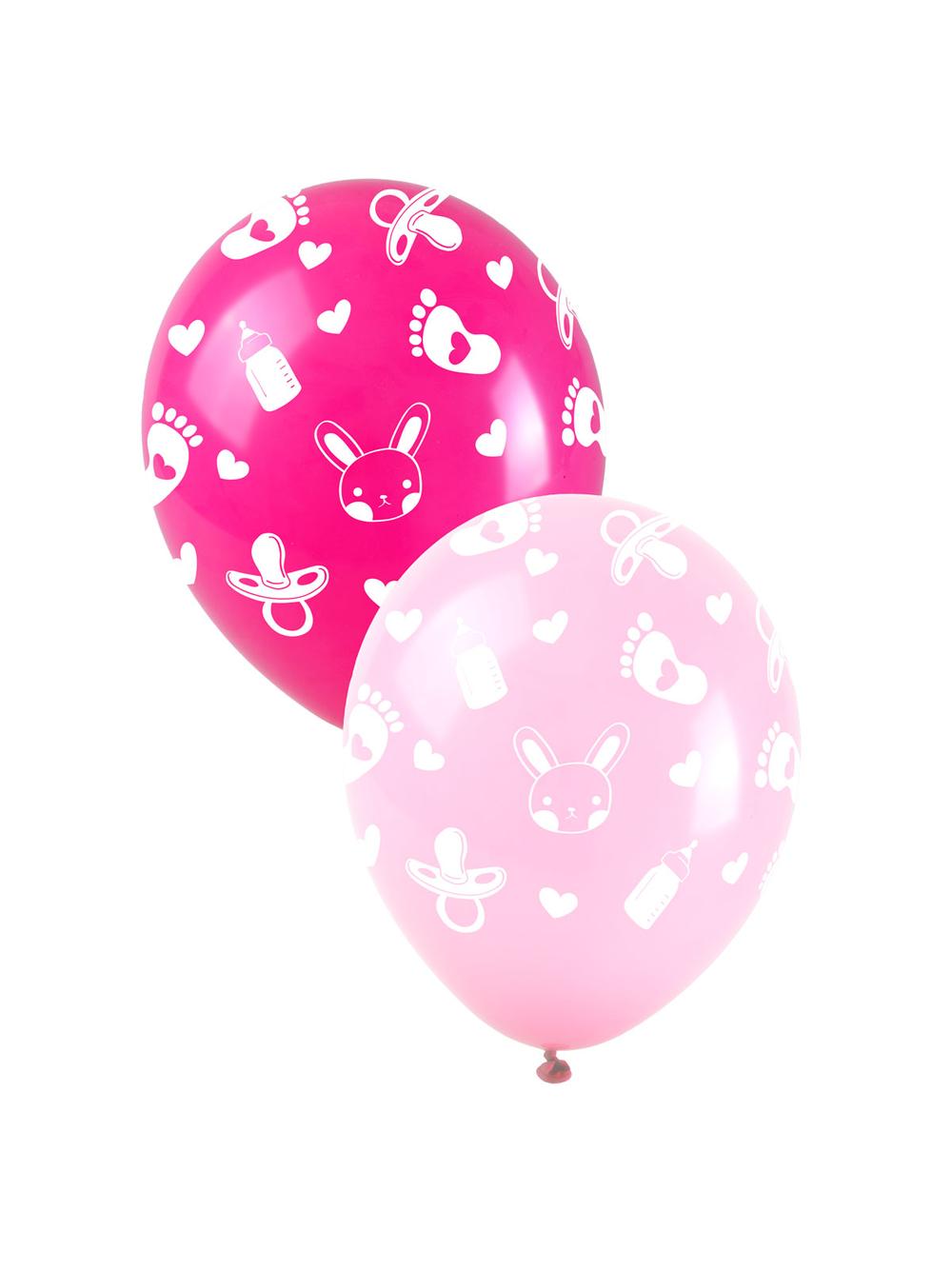Balony Baby shower - dziewczynka (5 szt.)