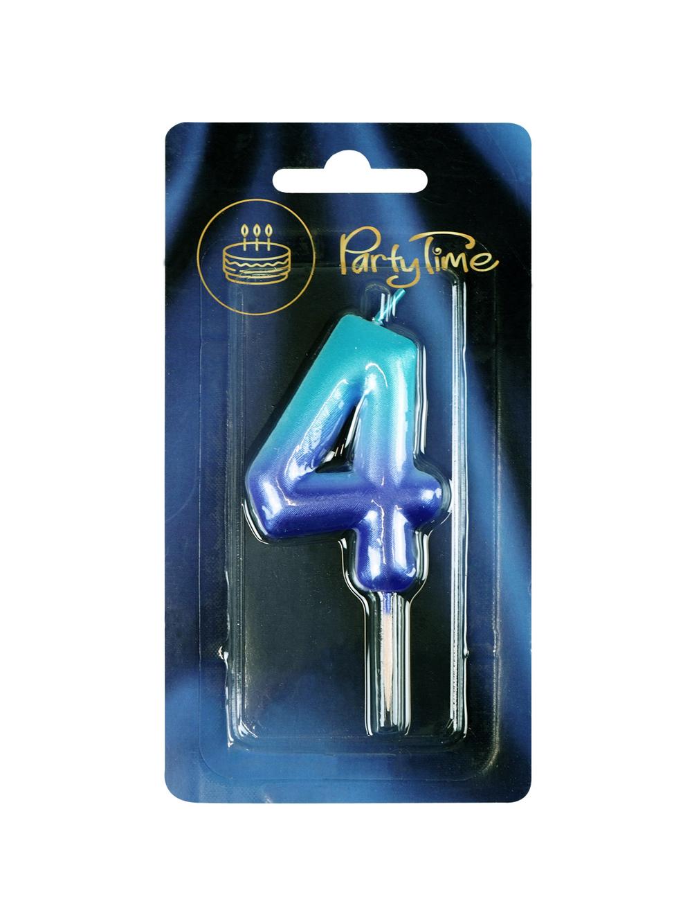 Świeczka cyferka ombre nr 4