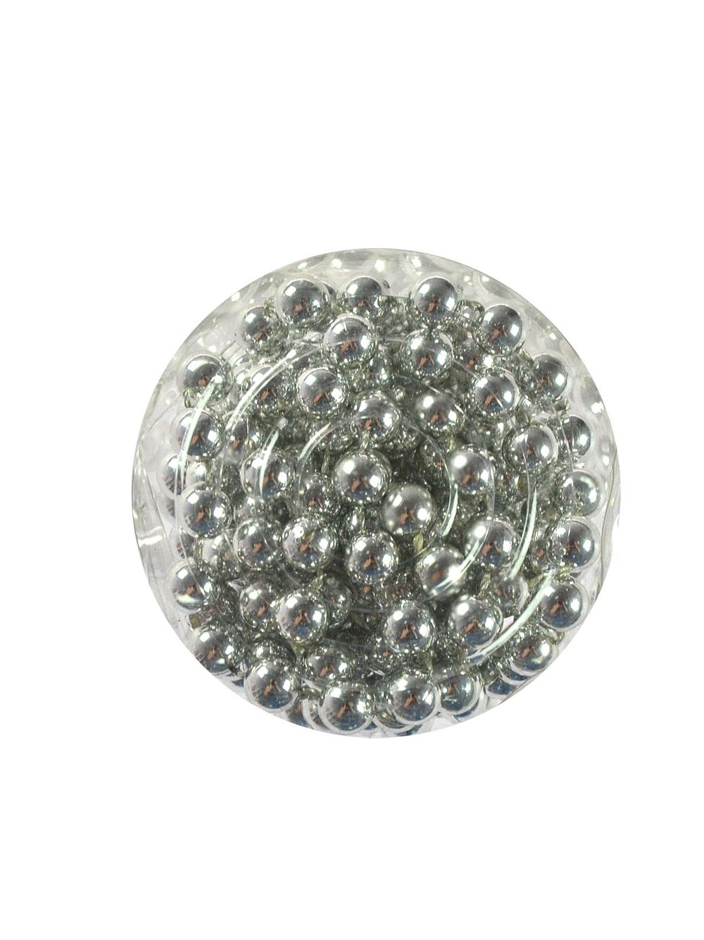 Łańcuch perełki 8 mm srebrny