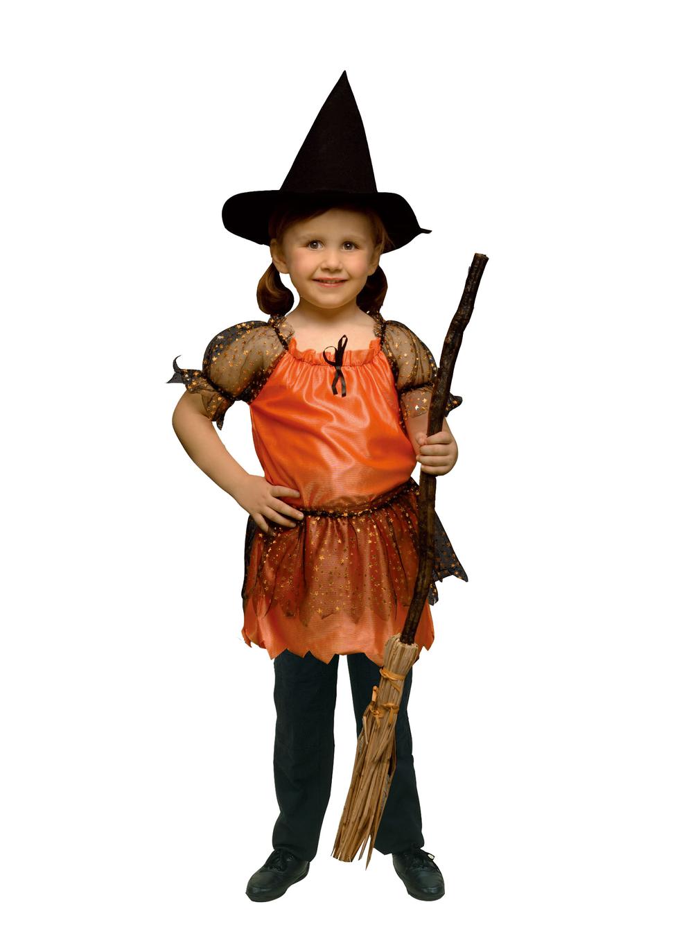 Strój dziecięcy - Czarownica (sukienka, kapelusz)