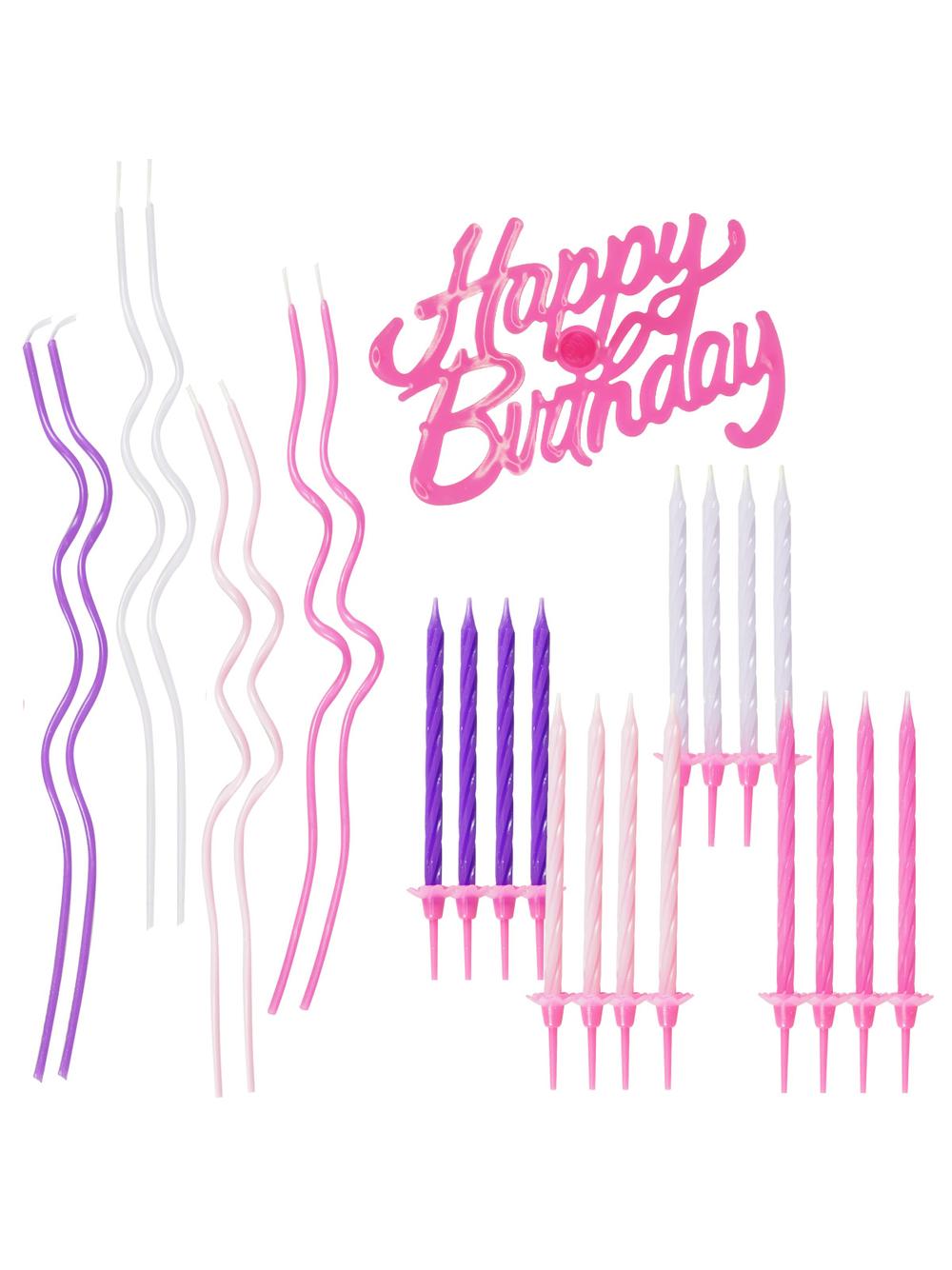 Zestaw świeczek urodzinowych dla dziewczynki