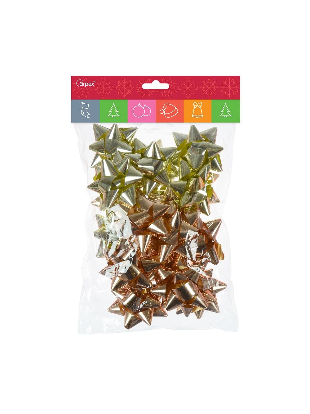 Kokardki samoprzylepne (16 szt.) złote