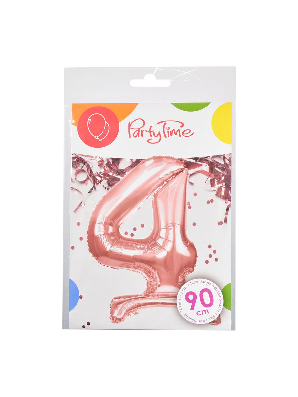 Balon foliowy cyferka XXL stojący nr 4