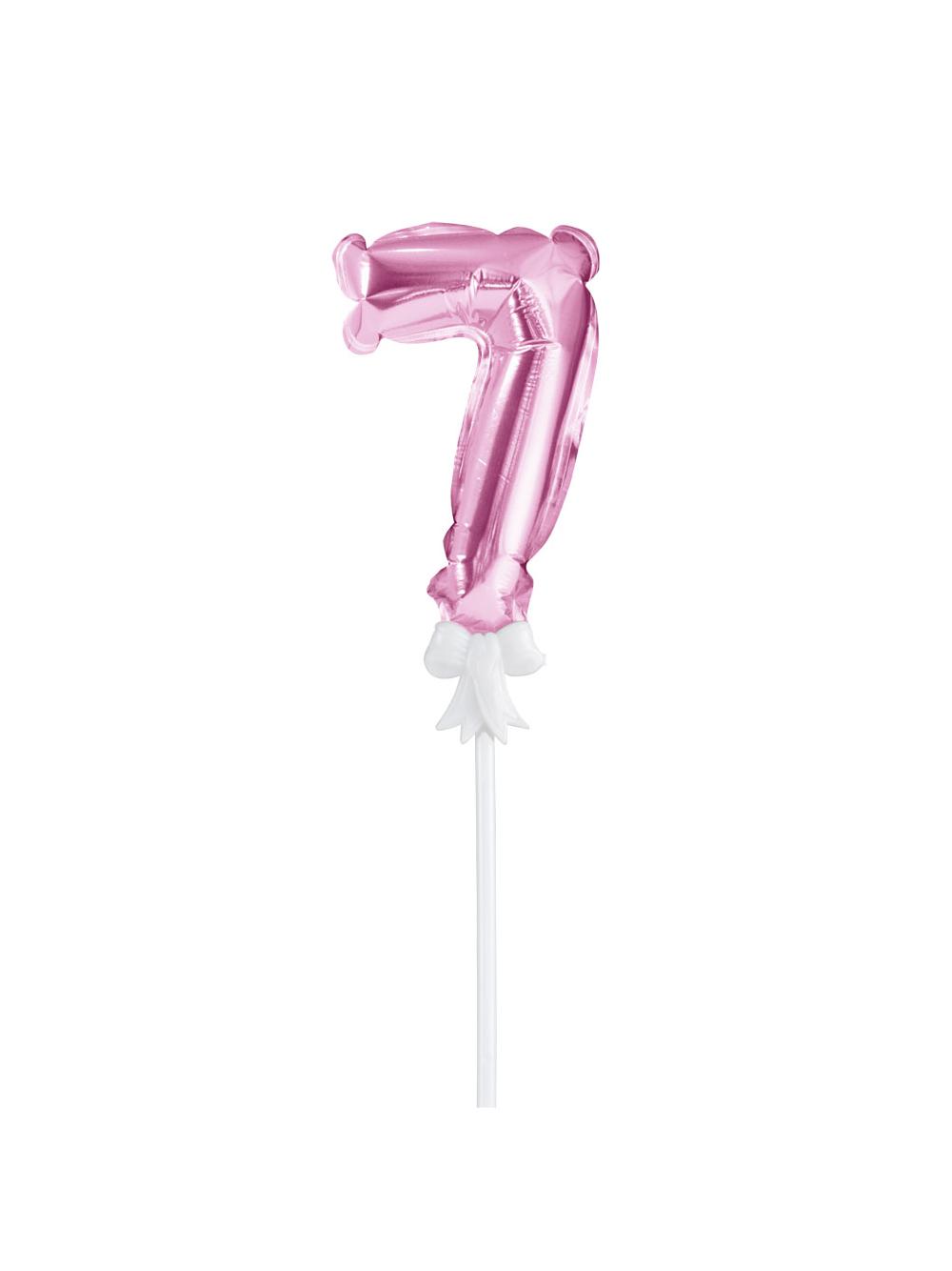 Balon foliowy na patyczku nr 7 różowy