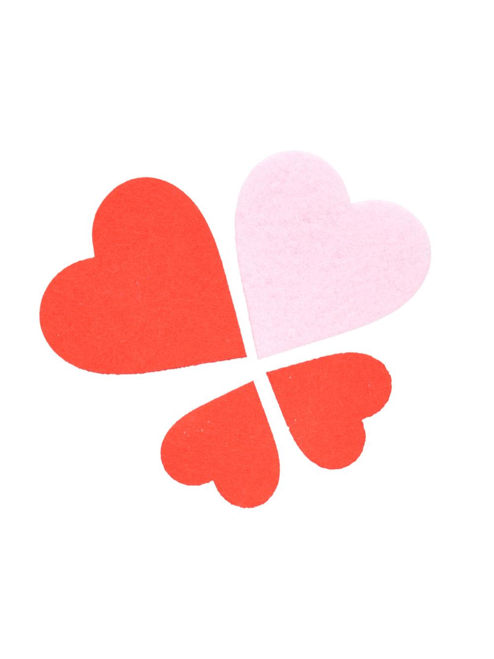 Mix serduszek dekoracyjnych (38 szt.)