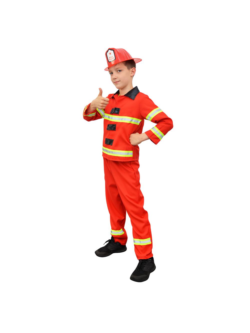 Strój dziecięcy - Czerwony strażak - rozmiar S