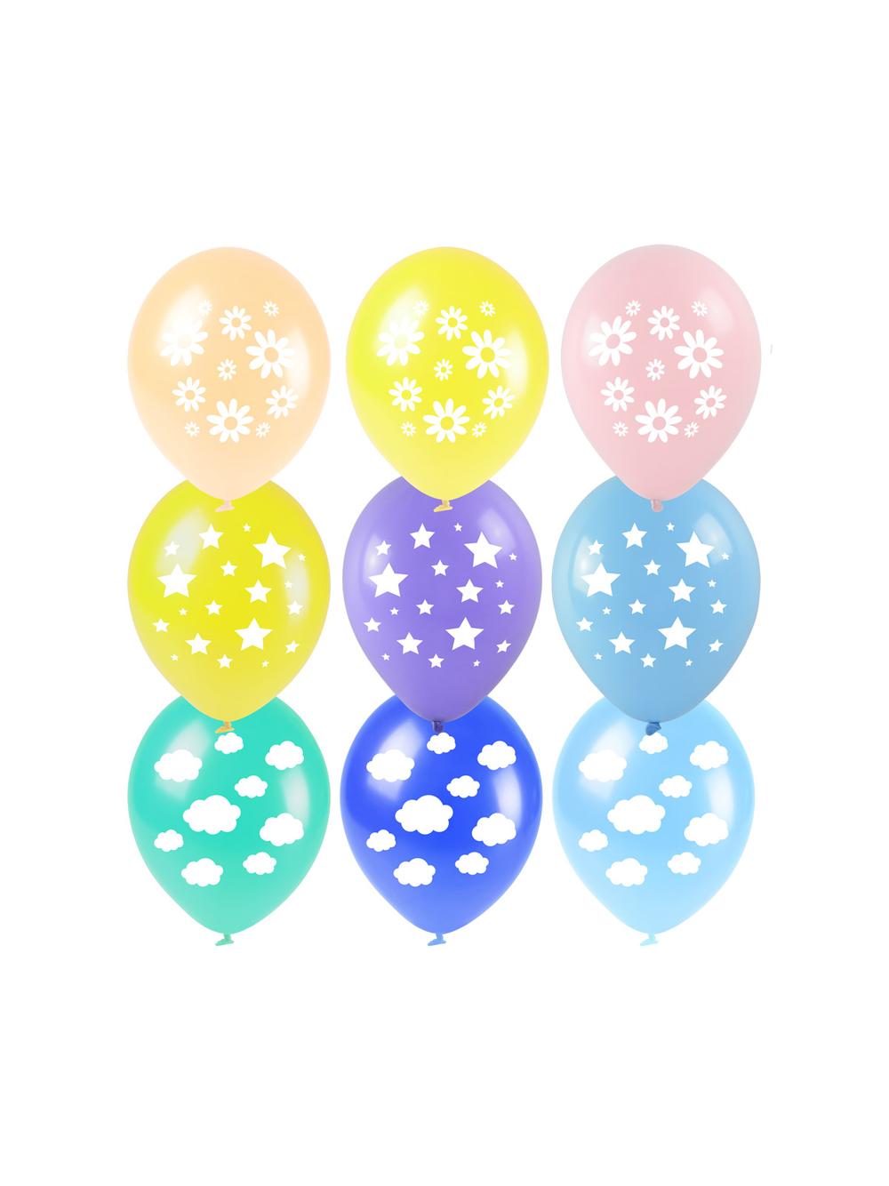 Balony z nadrukiem - mix wzorów (15 szt.)