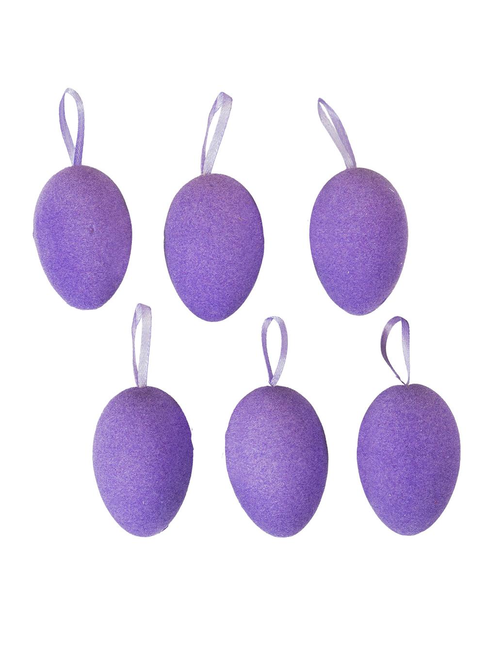 Dekoracyjne jajeczka flokowane (6 szt.)