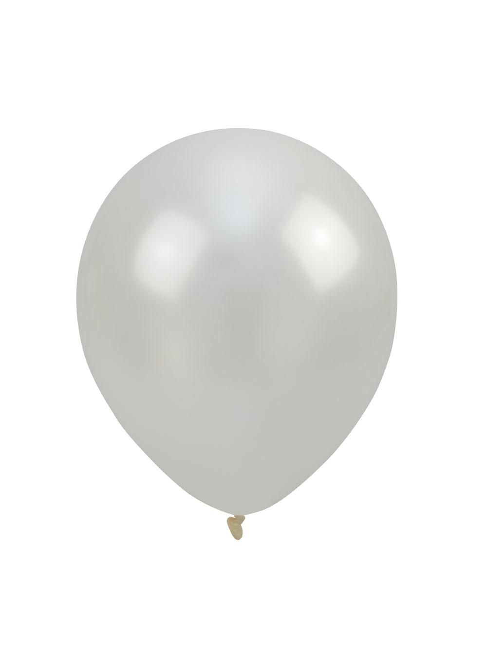 Balony metalizowane 12'' białe (100 szt.)