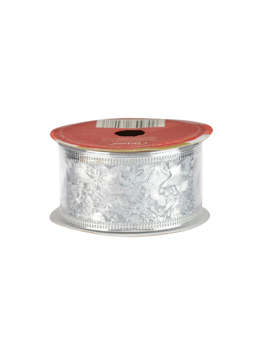 Taśma dekoracyjna na szpuli srebrna