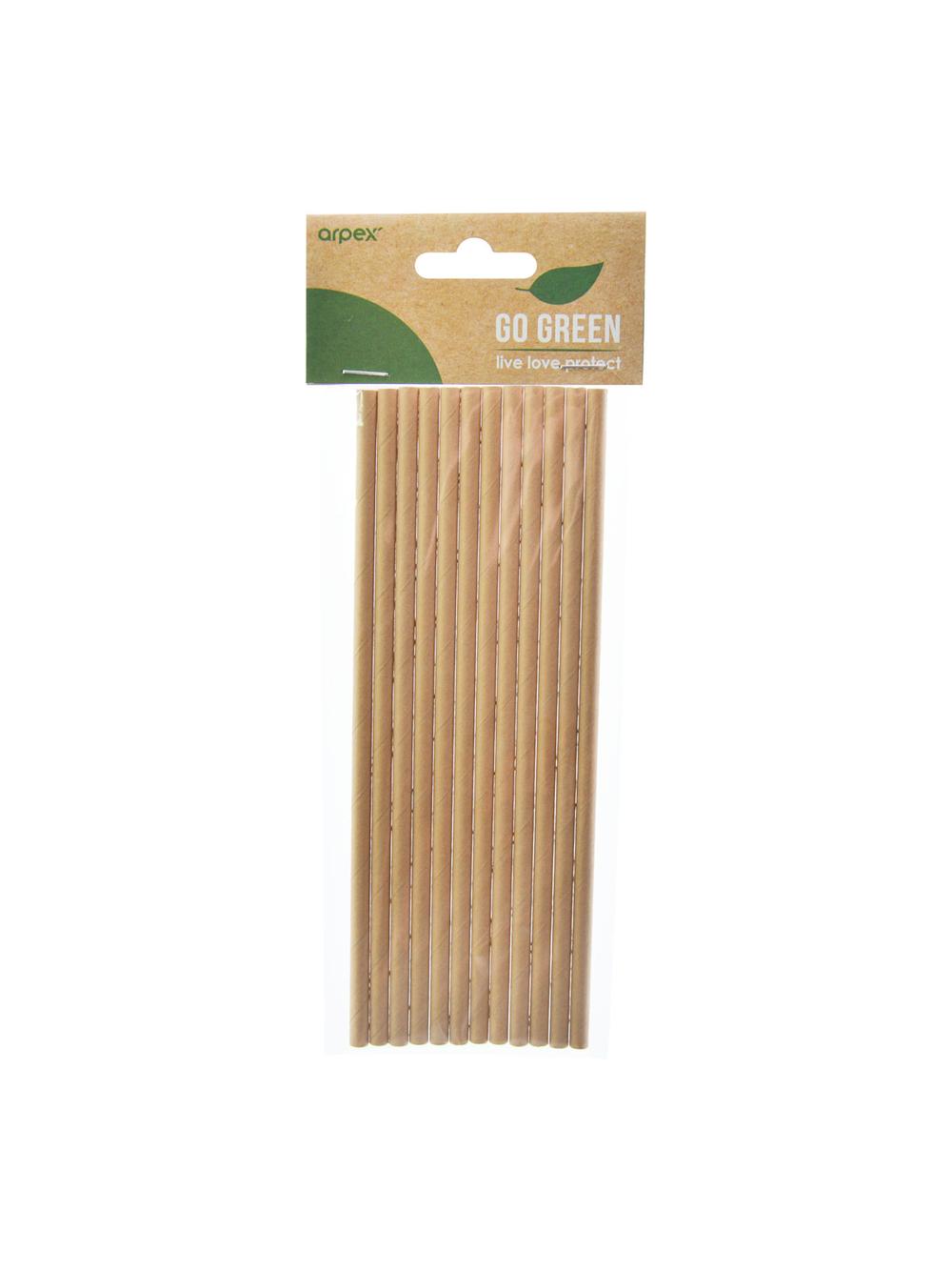 Słomki papierowe kraftowe (12 szt.) - FSC Mix Credit