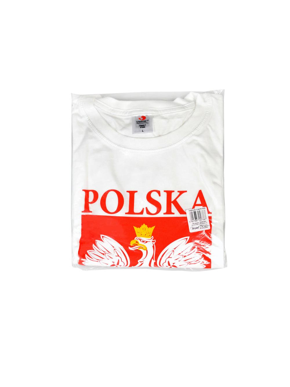 Koszulka z nadrukiem "Biało-Czerwoni" biała - rozmiar S