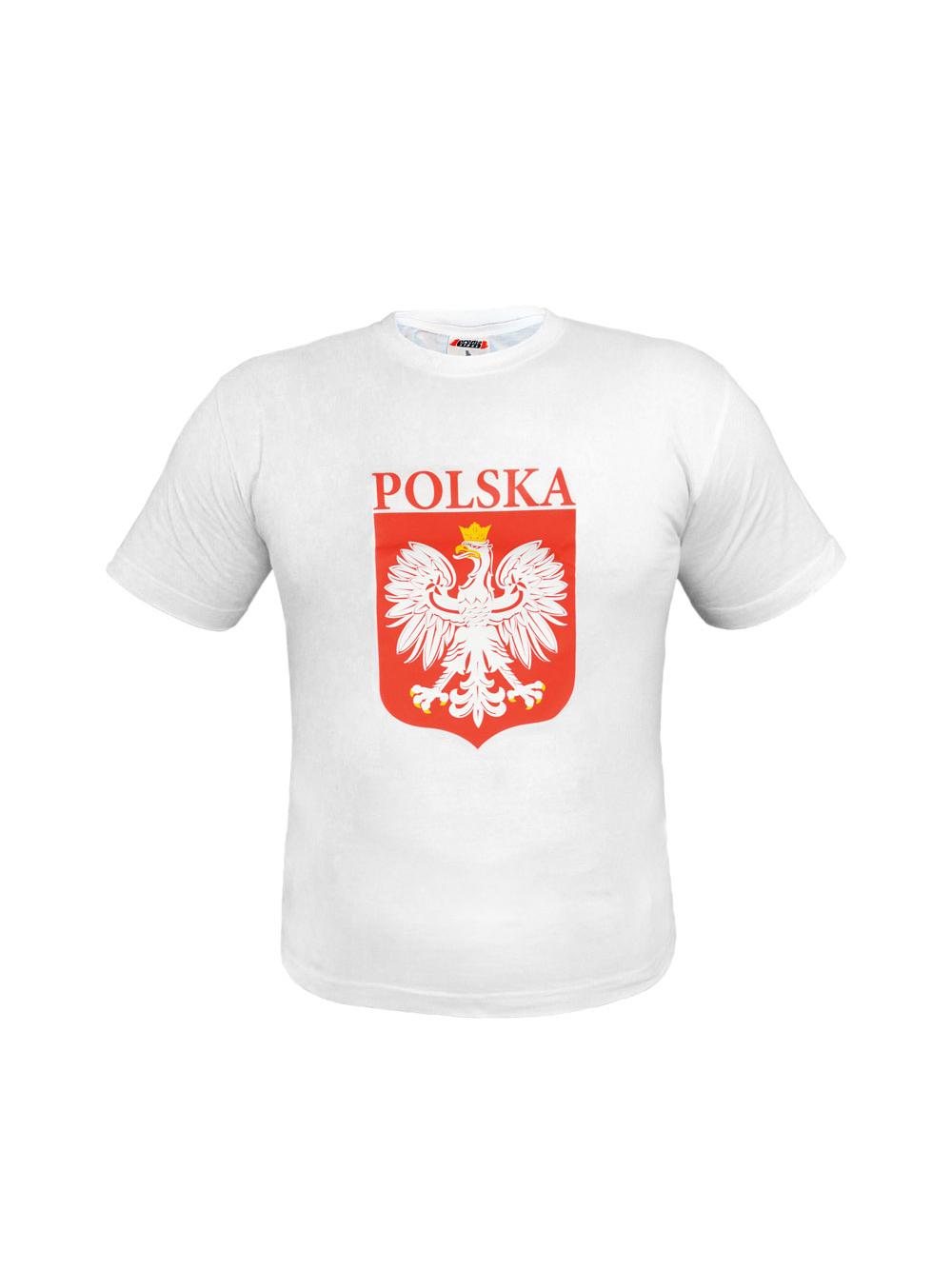 Koszulka z nadrukiem "Biało-Czerwoni" biała - rozmiar L