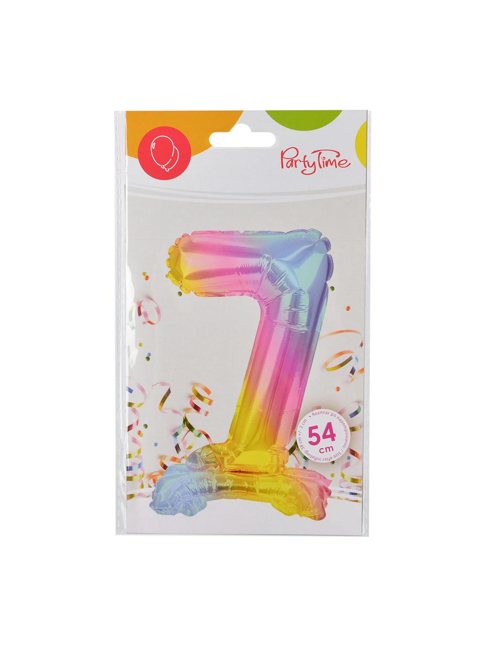 Balon foliowy cyferka stojący nr 7