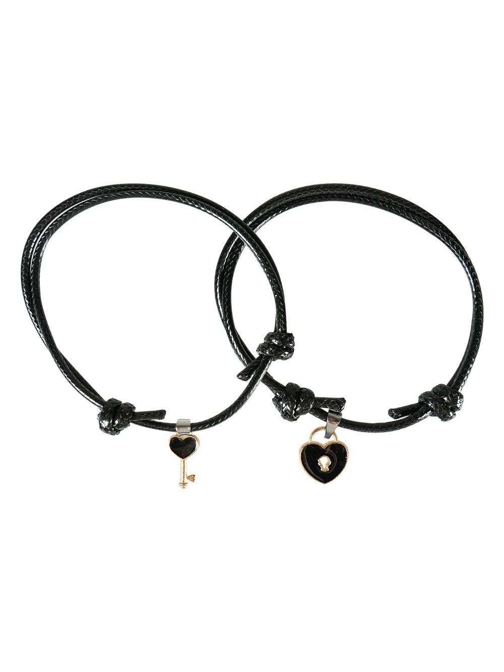 Komplet bransoletek - klucz do serca (2 szt.)