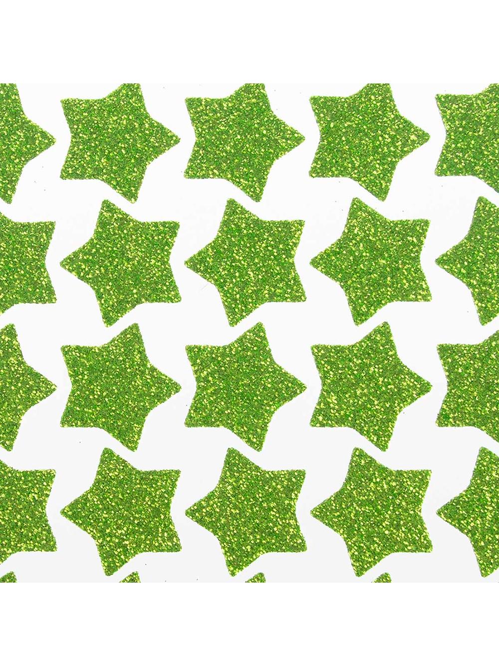 Naklejki brokatowe z pianki zielony