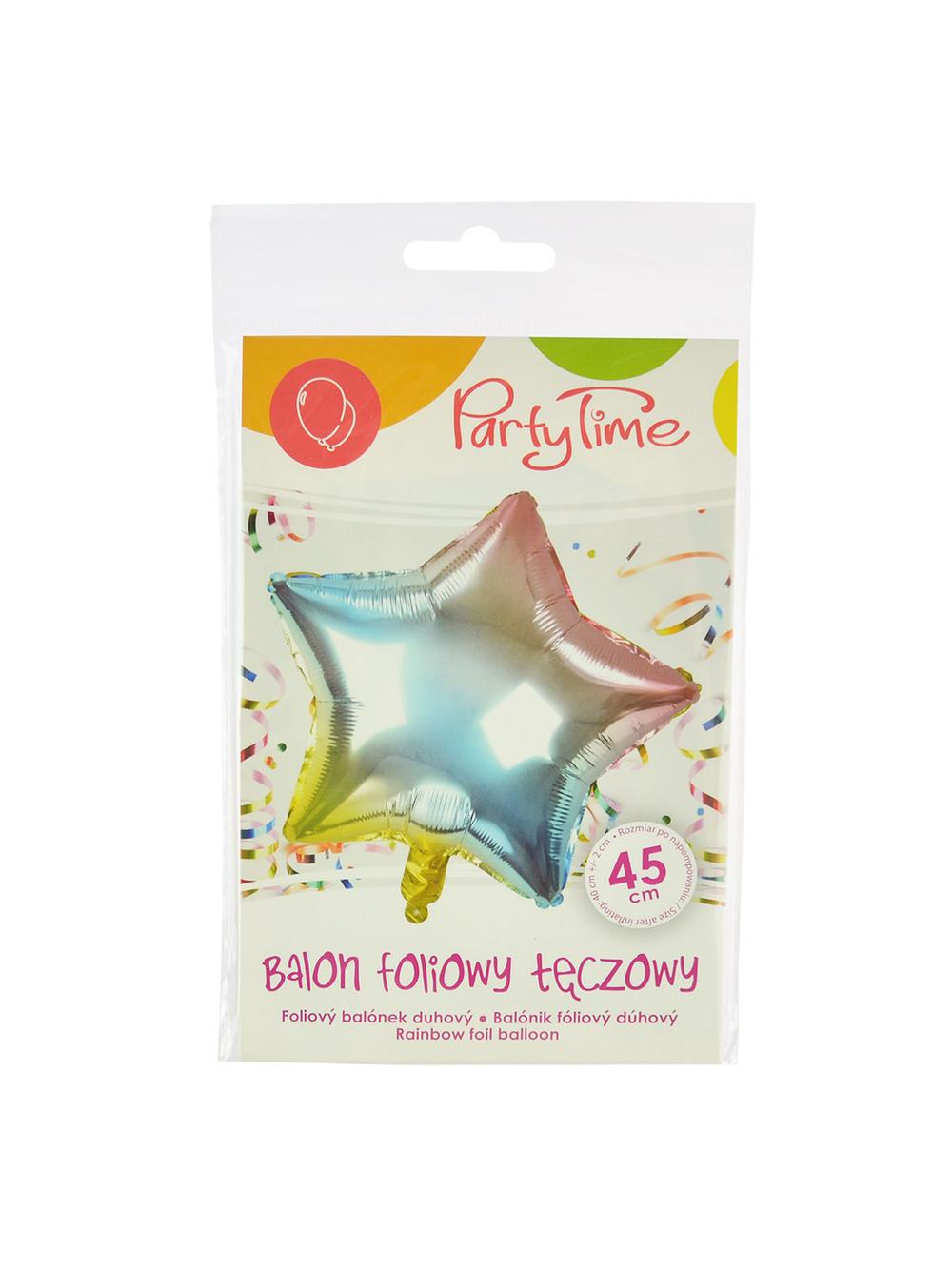 Balon foliowy tęczowy gwiazda