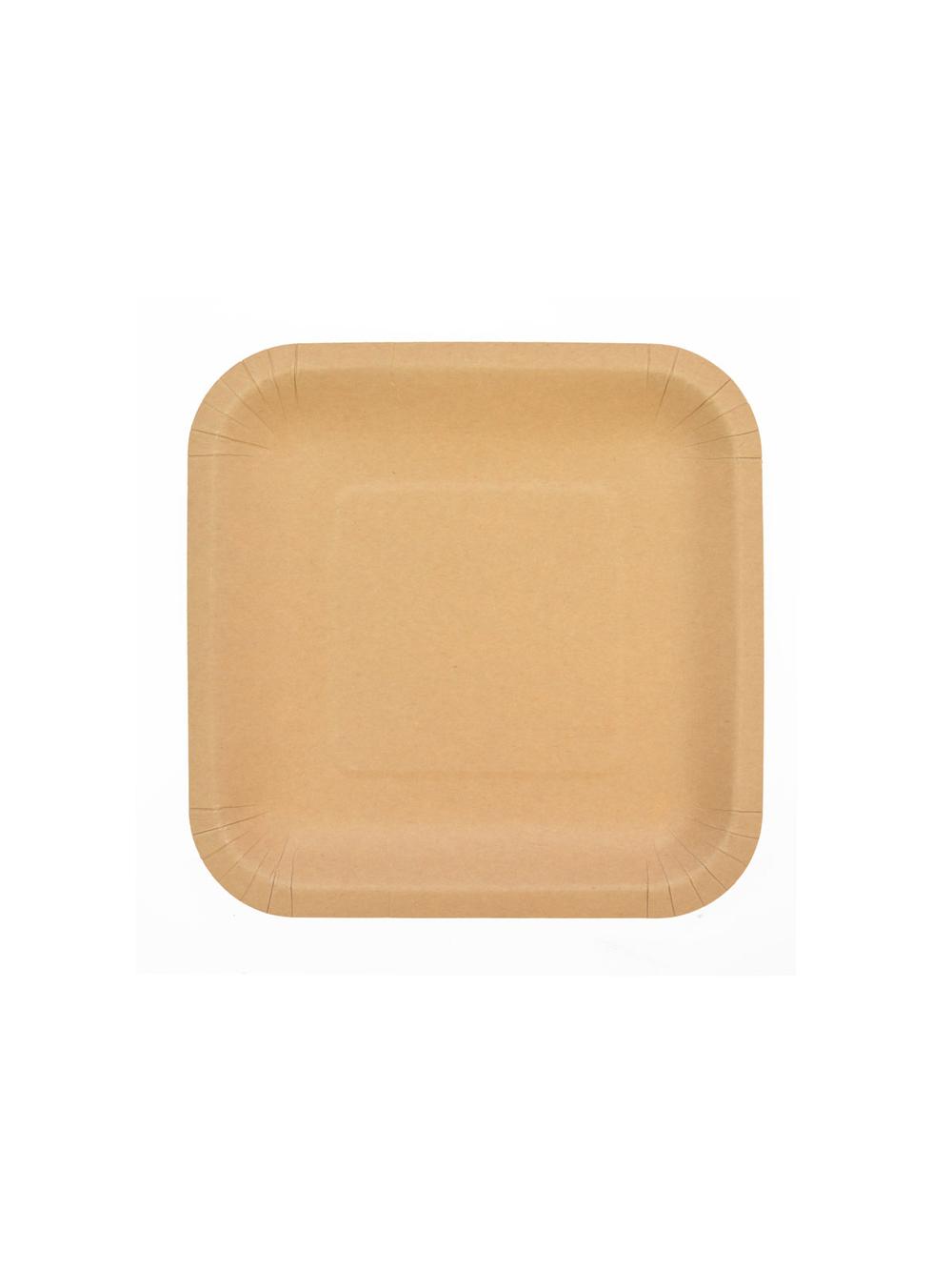 Talerze papierowe kraftowe 18 cm (144 szt.) - FSC Mix