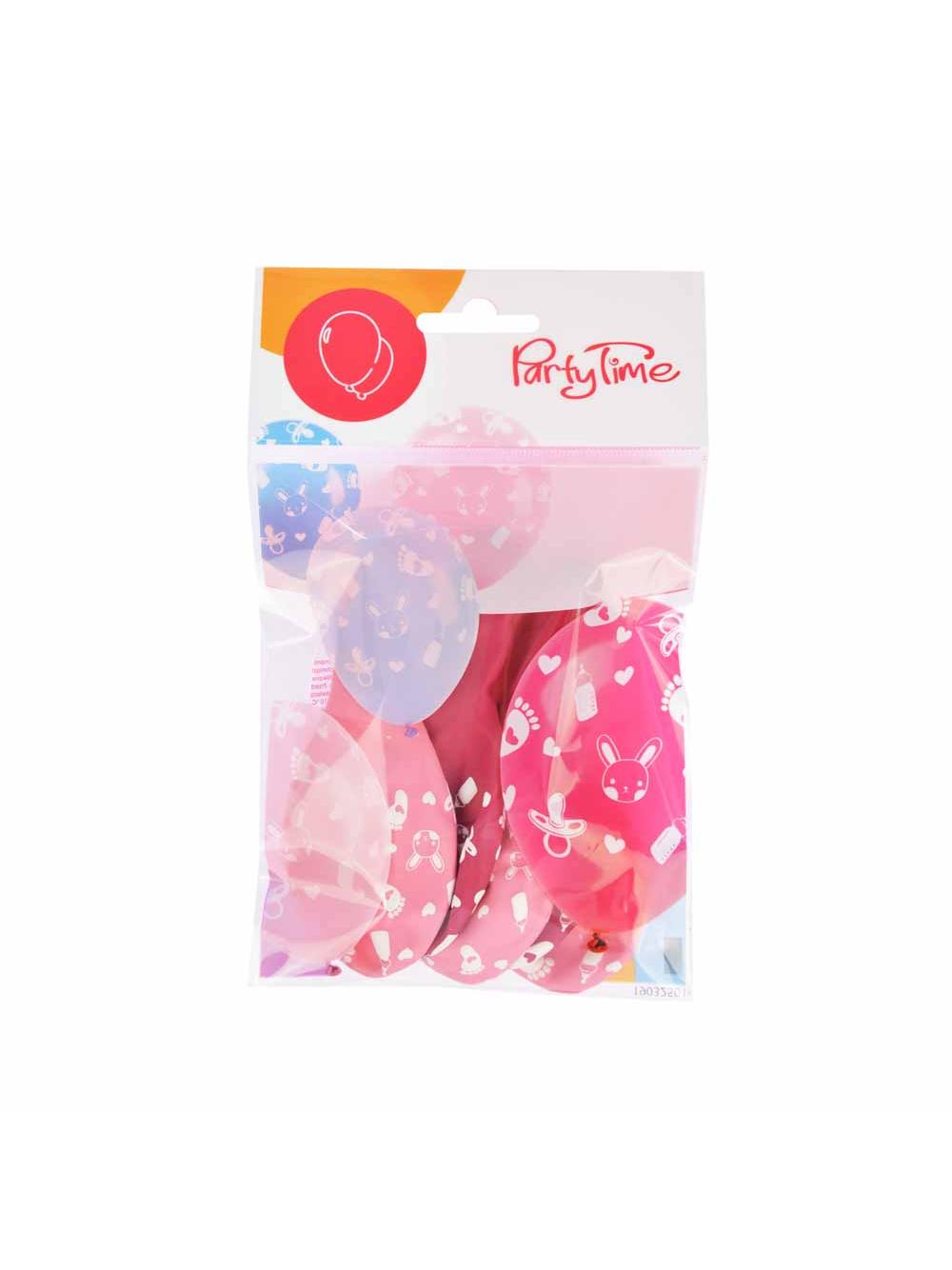 Balony Baby shower - dziewczynka (5 szt.)