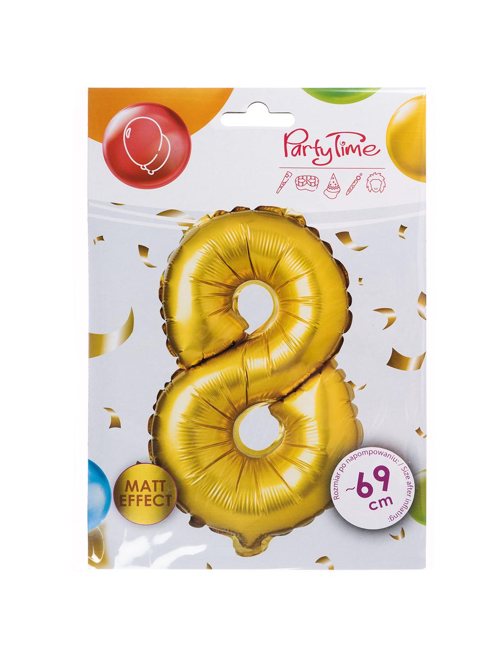 Balon foliowy cyferka matowa - 8