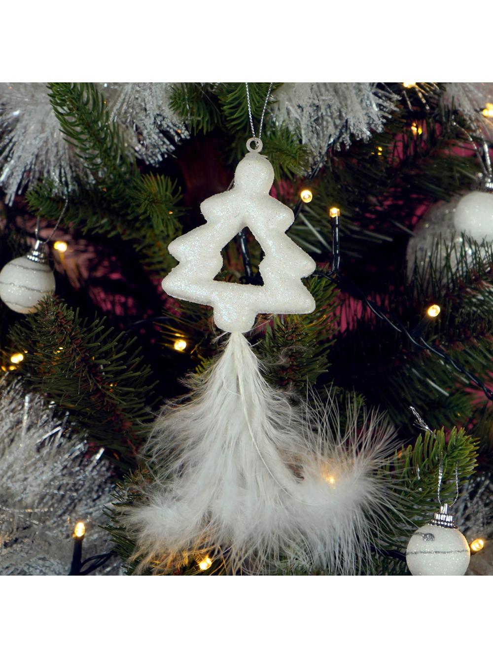 Świąteczna zawieszka z piórkiem