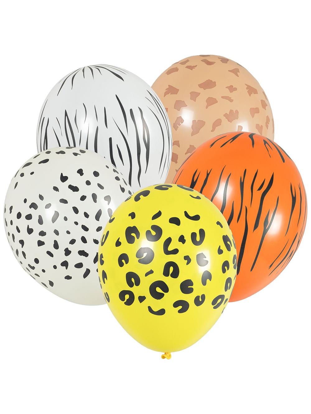 Balony z nadrukiem zwierzęcym (5 szt.)